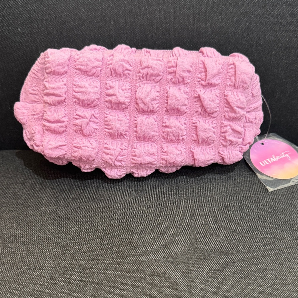 Ulta Lavender colored cosmetic bag